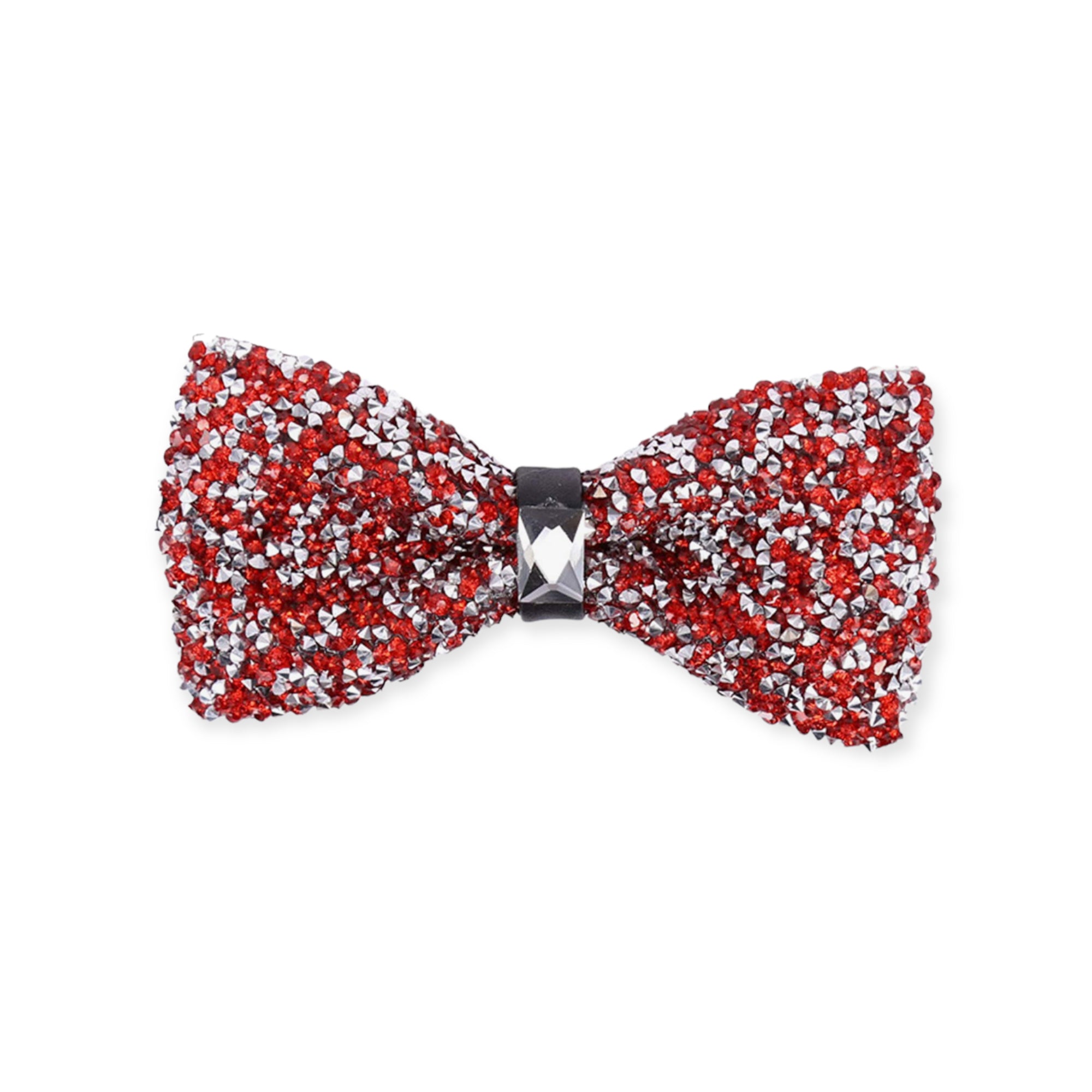 Red/Silver  Crystal Bow Tie